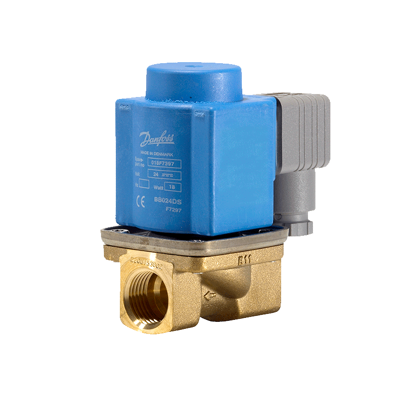 Válvula solenoide Danfoss para uso general ser/accionada de 2/2 vías de 1" NPT