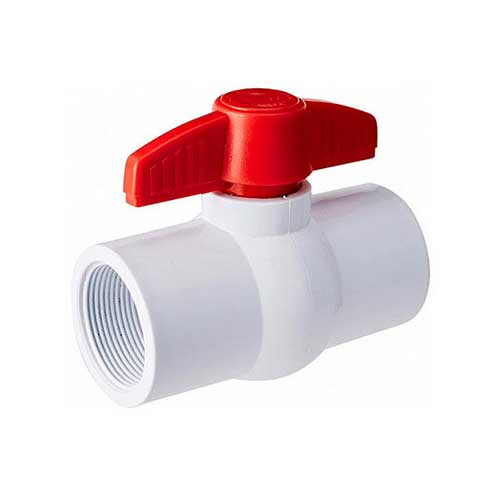 Válvula esfera de PVC roscable de 1-1/2" (38 MM)