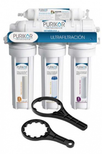 Sistema de ultrafiltración POU Purikor de 5 etapas y filtración de 5 micras para flujo MAX de 0.66 GPM