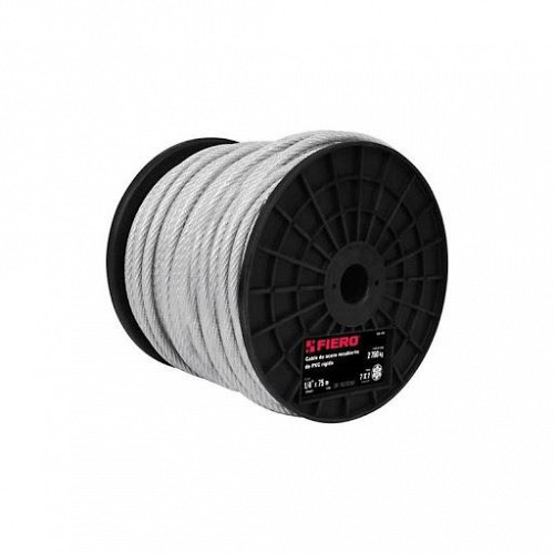 [48806] Cable de acero Truper recubierto de PVC hidraulico de 1/8" carga de trabajo MAX 510 KG