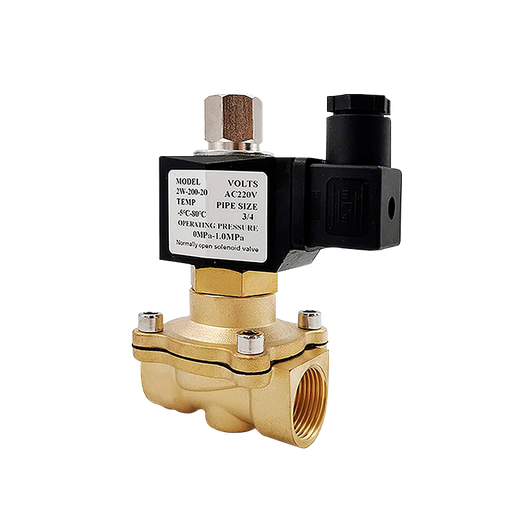 [2W250-25K] Válvula solenoide Tecsol de bronce de 1" normalmente abierta a 127 V