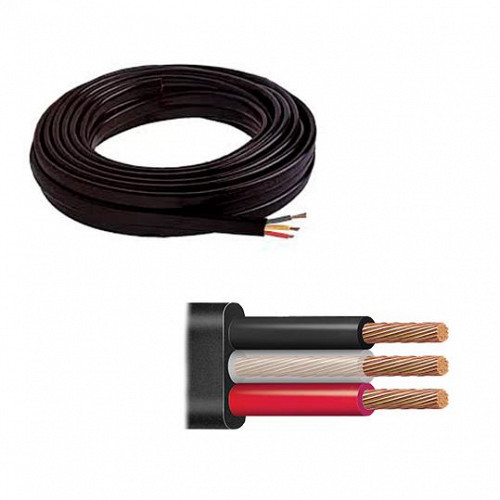 [CABLE3x10A] Cable plano sumergible Altamira CAL 10 con 3 hilos para 600 V con cubierta exterior PVC